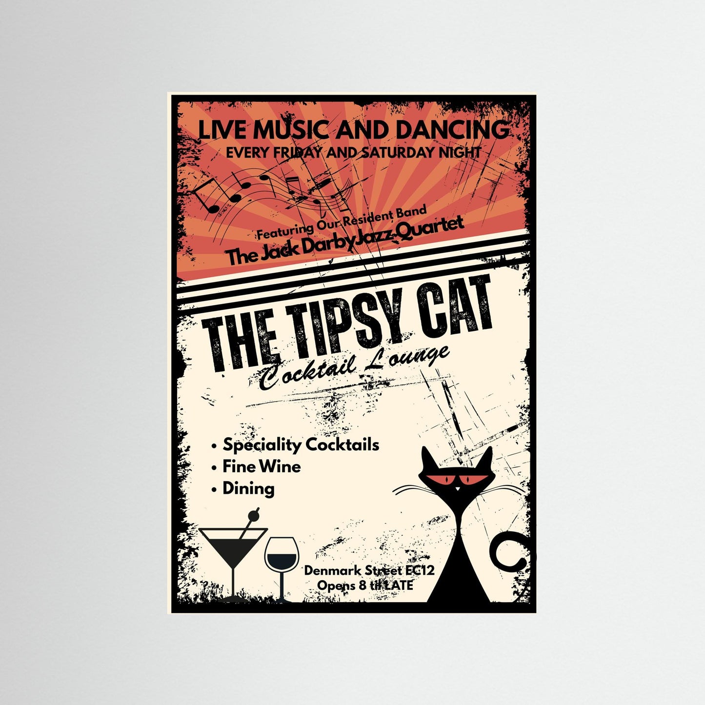 THE TIPSY CAT: Cocktail Lounge by Verdi Art