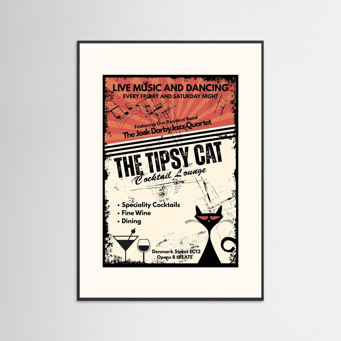 THE TIPSY CAT: Cocktail Lounge by Verdi Art