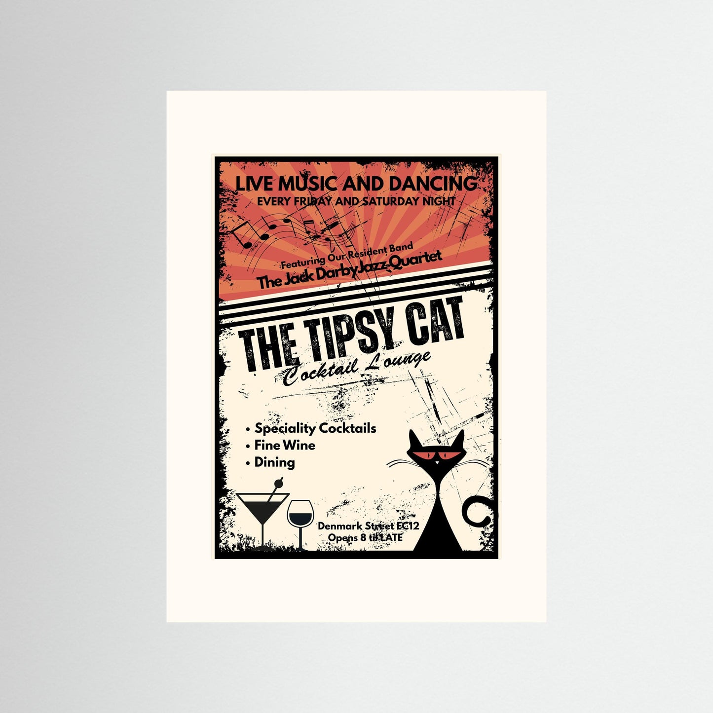 THE TIPSY CAT: Cocktail Lounge by Verdi Art
