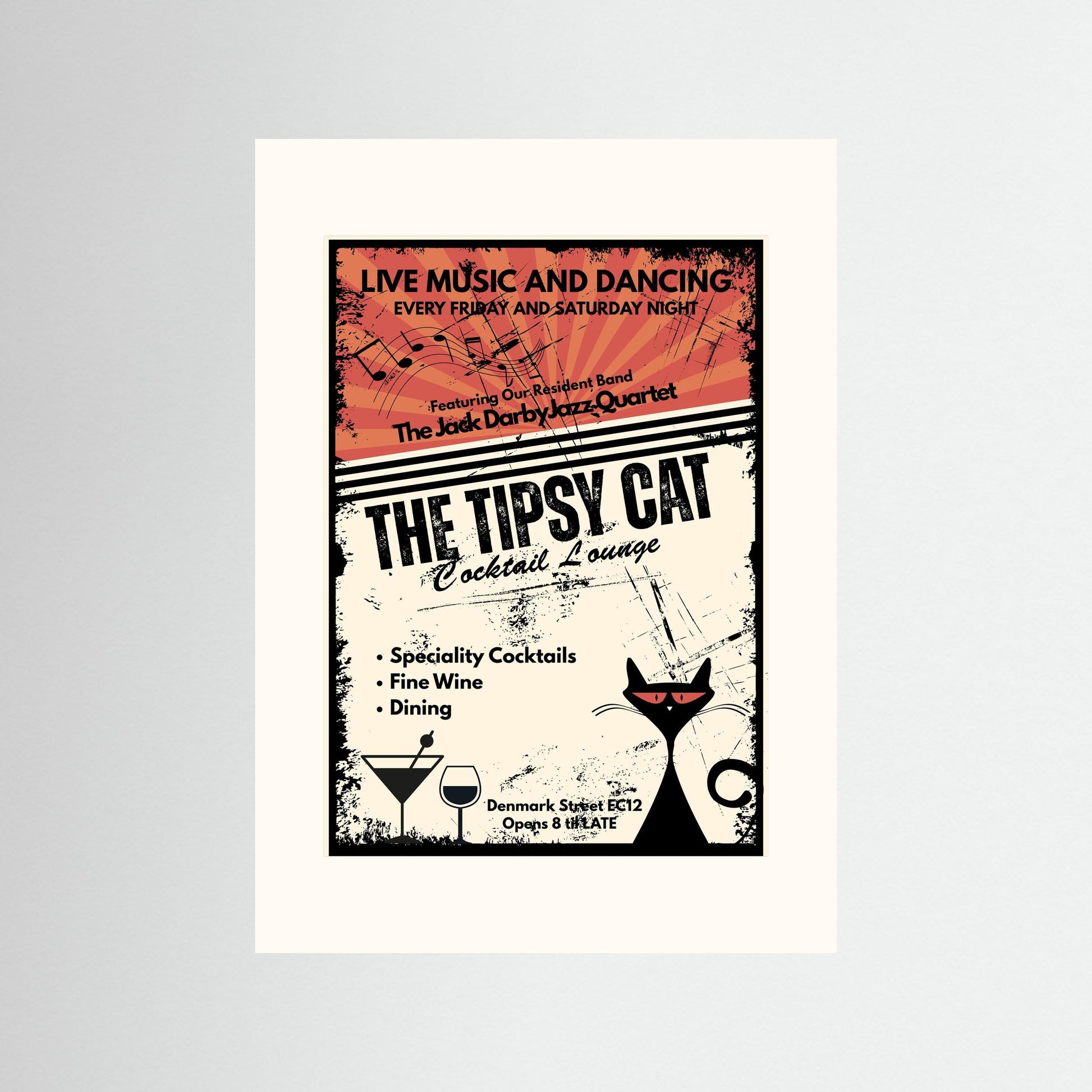 THE TIPSY CAT: Cocktail Lounge by Verdi Art
